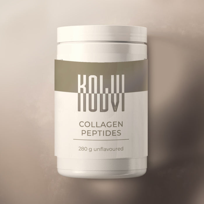Kolvi Collagen Peptides, white tub with the oat Kolvi label, 280 g unflavoured